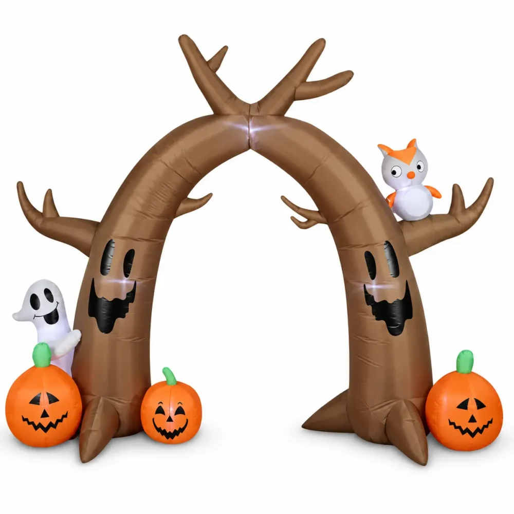 Nafukovací halloweenská brána stromy s dýněmi