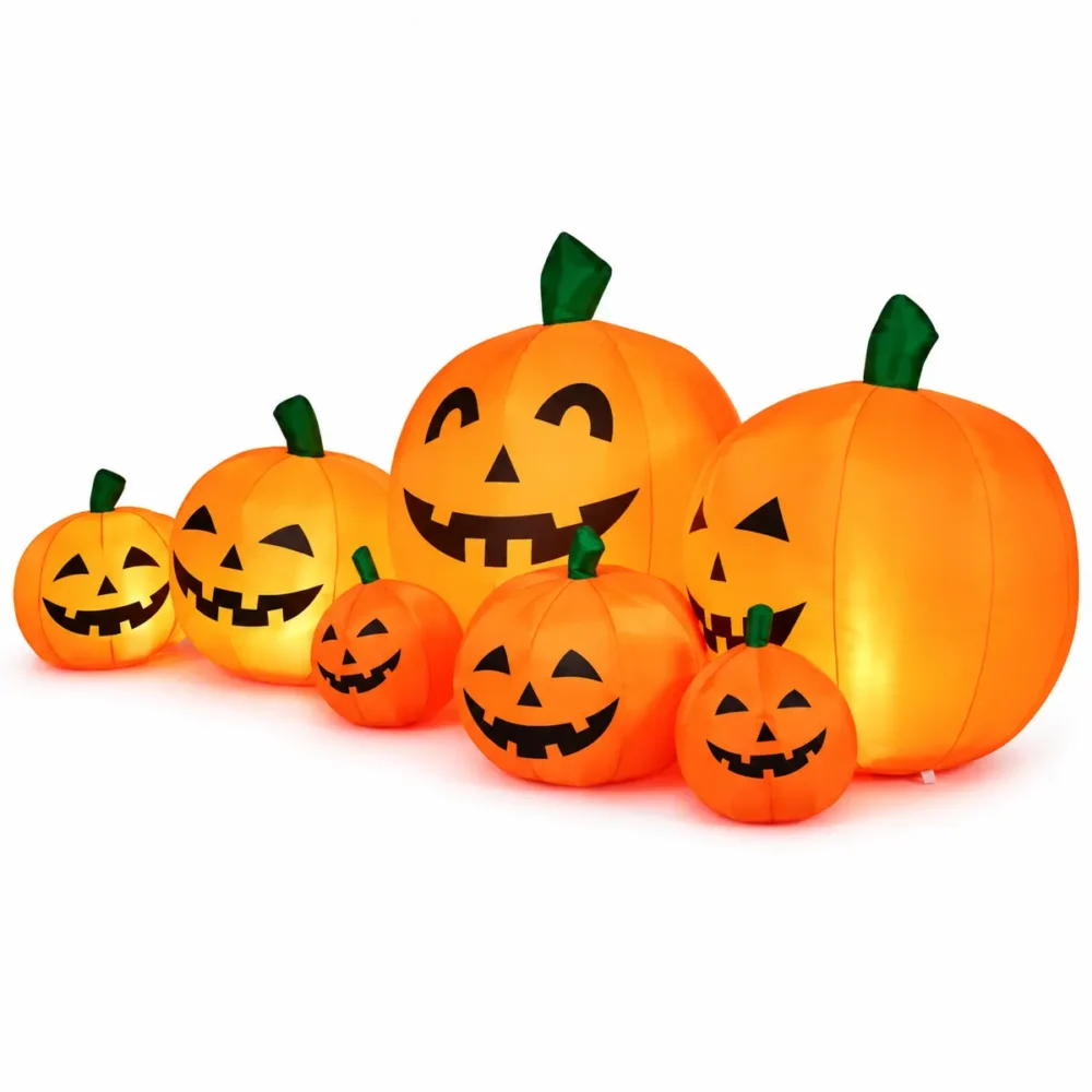 Nafukovací halloweenské dýně set 7 ks
